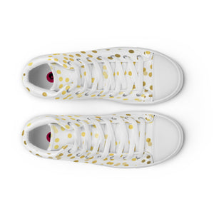 Princess Lauren Zilla Dots Stardust Women’s high top canvas shoes