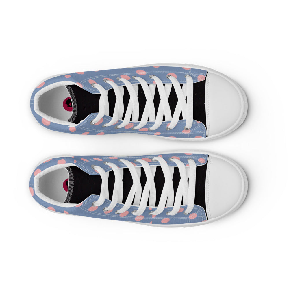 Zilla Dots Granite Women’s high top canvas shoes
