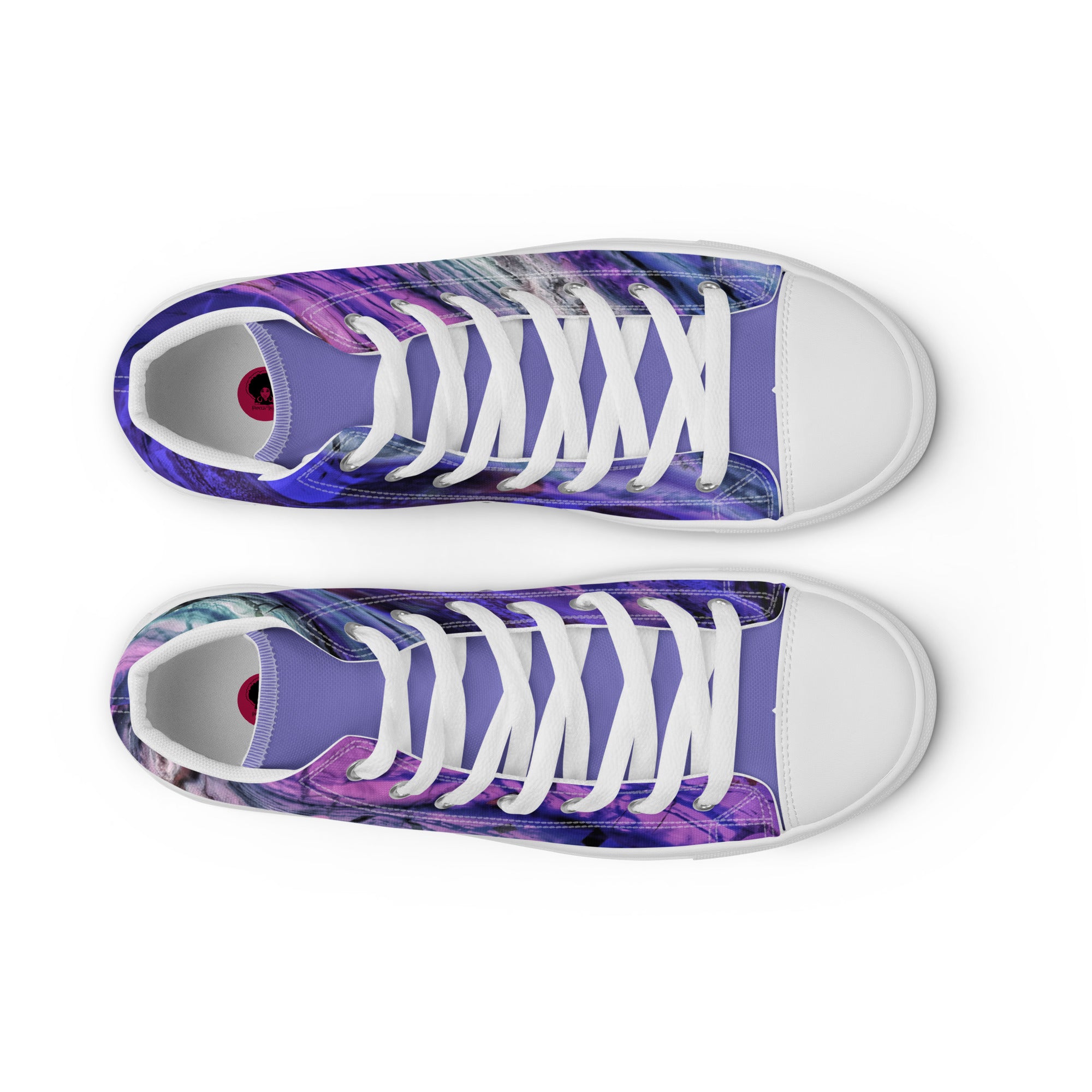 Abstract Andromeda Women’s high top canvas shoes