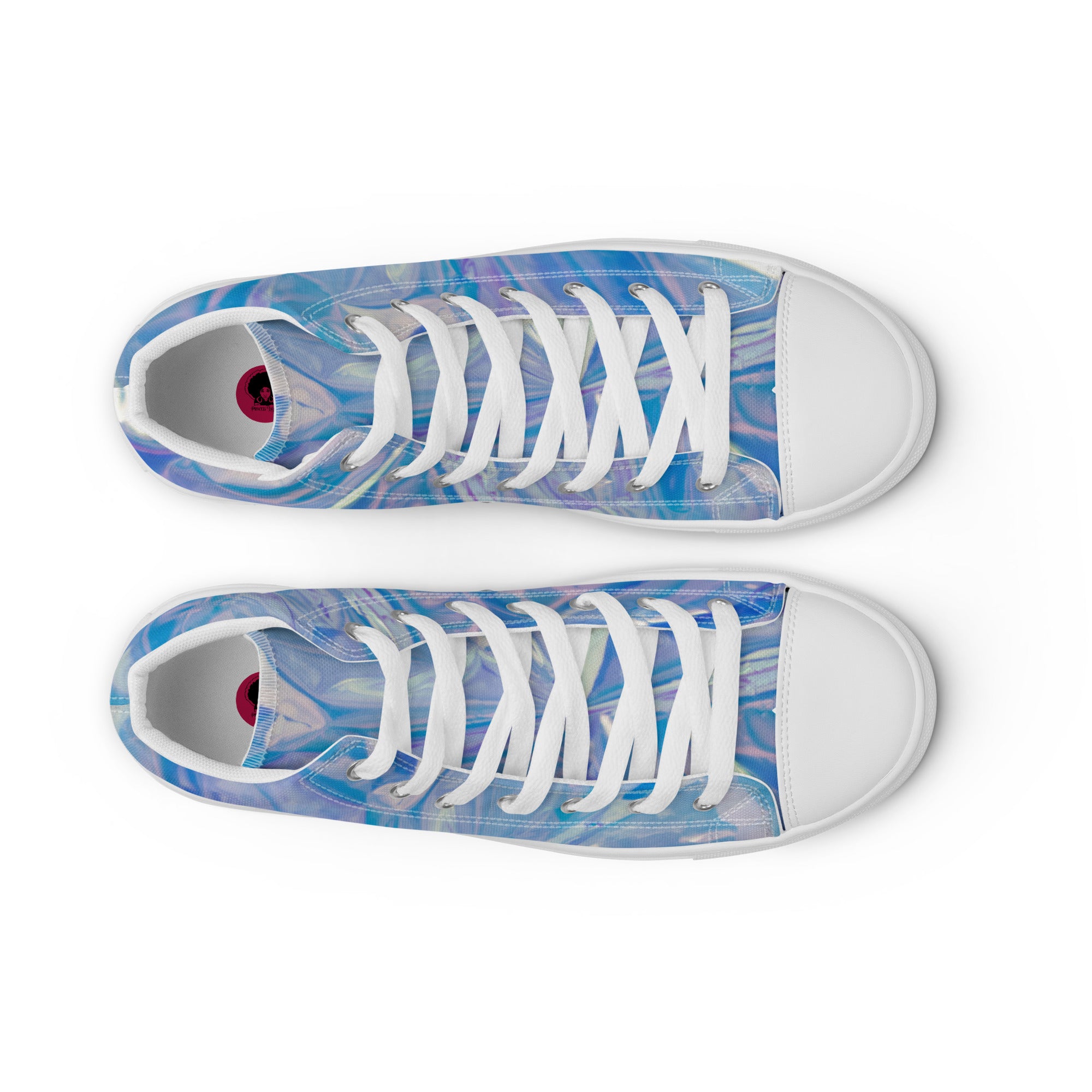 Princess Lauren Abstract Shattered Glass Women’s high top canvas shoes