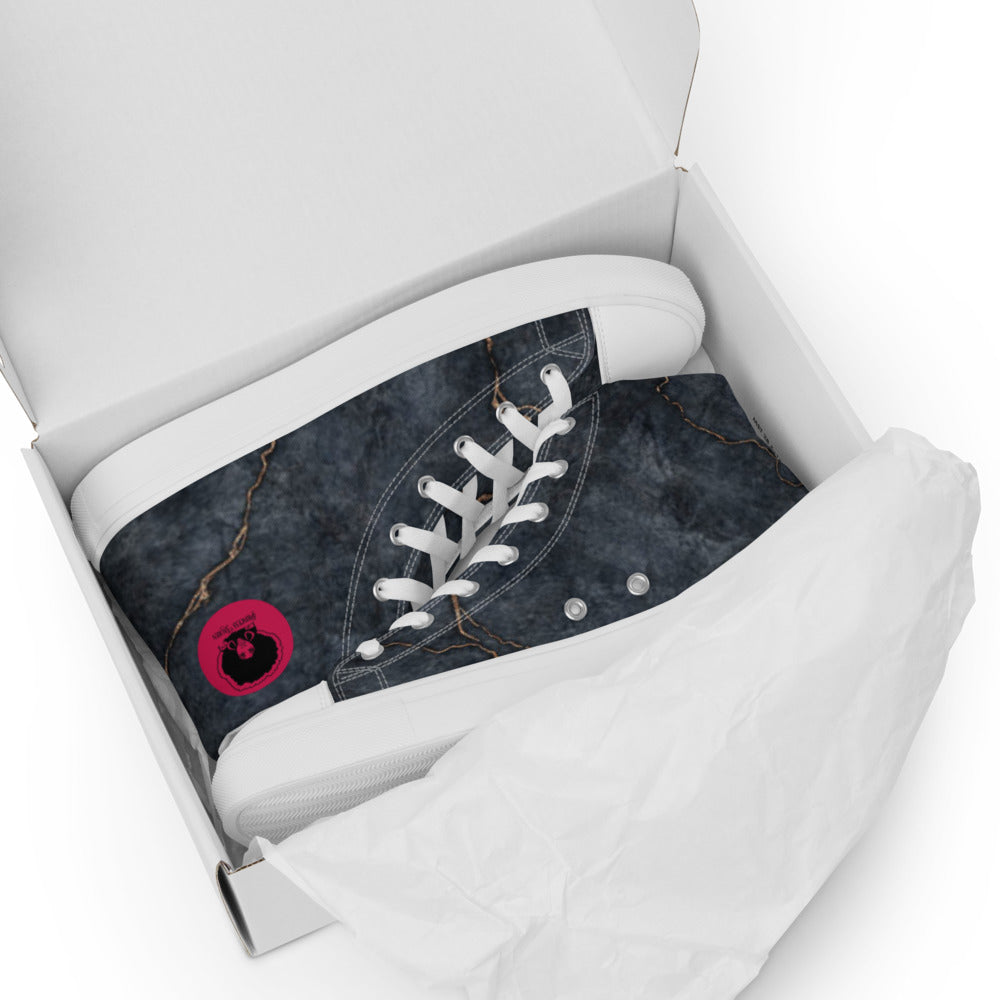 Princess Lauren Marble Women’s high top canvas shoes