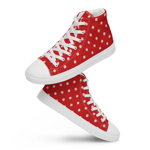 Princess Lauren Zilla Dots Red Women’s high top canvas shoes