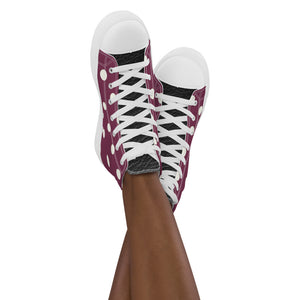 Princess Lauren Plum Glory Women’s high top canvas shoes