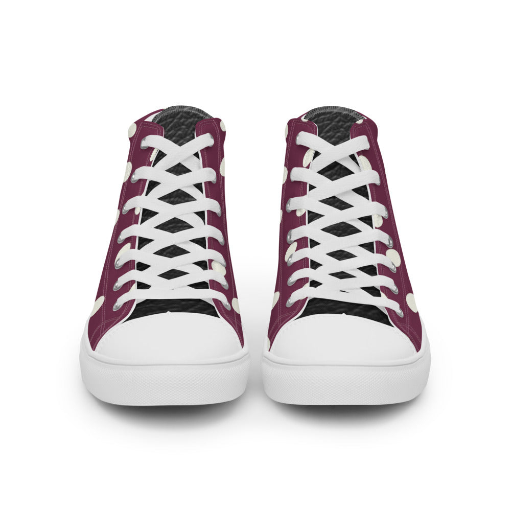 Princess Lauren Plum Glory Women’s high top canvas shoes