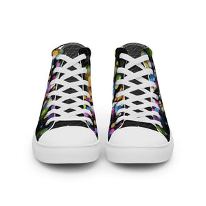 Princess Lauren Black Bubbles Women’s high top canvas shoes