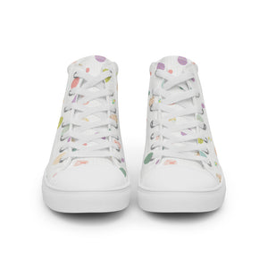 Zilla Dots Birthday Cake Women’s high top canvas shoes