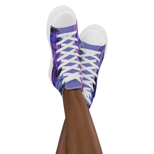 Abstract Andromeda Women’s high top canvas shoes