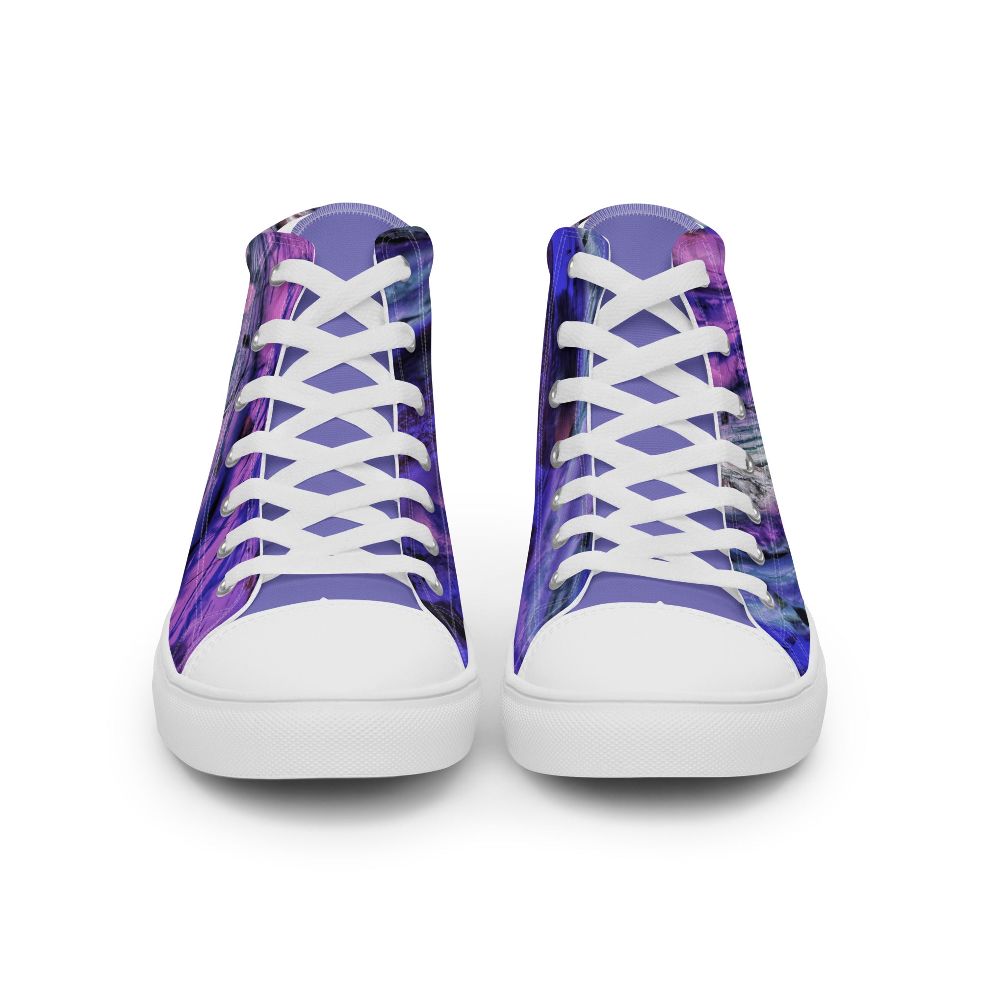 Abstract Andromeda Women’s high top canvas shoes
