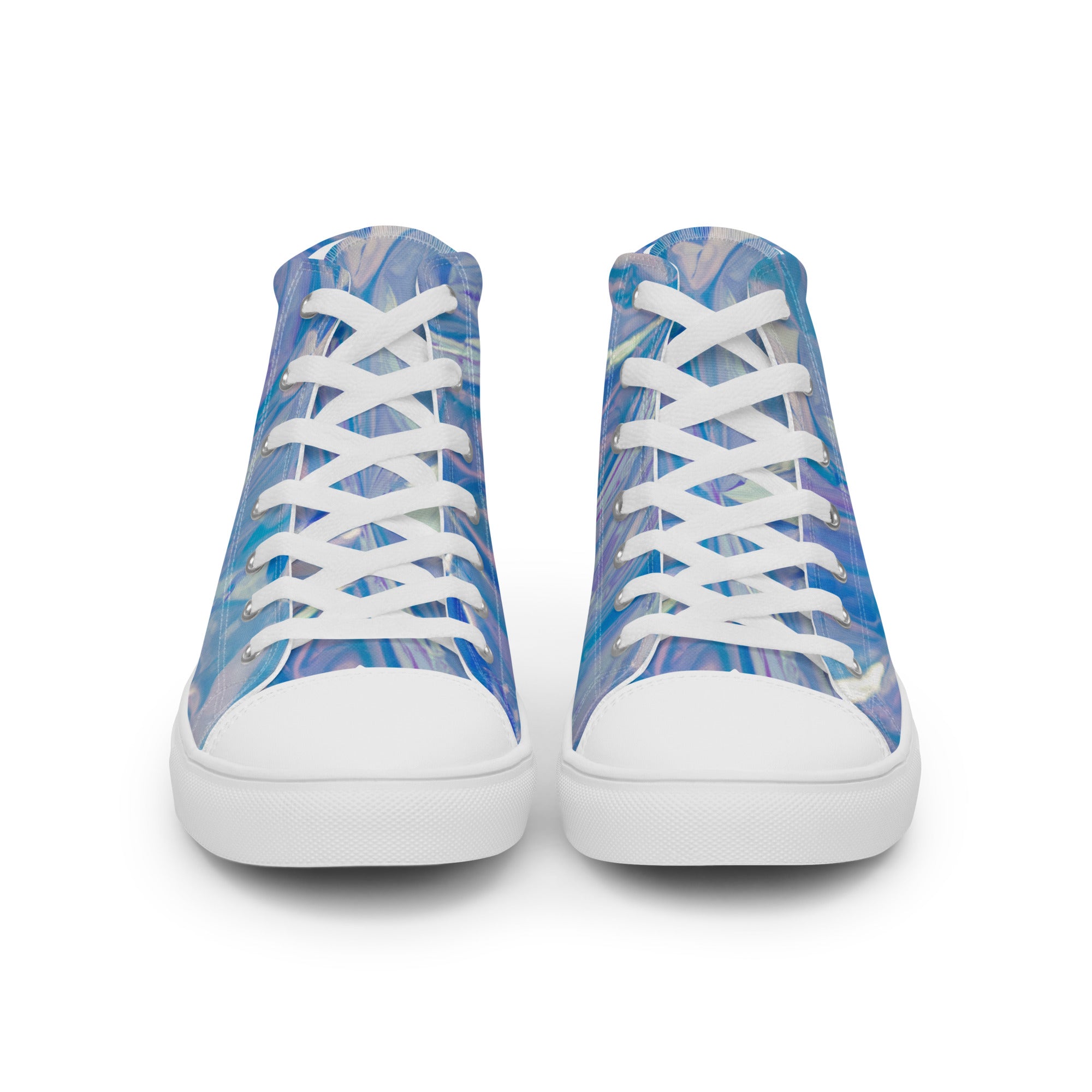 Princess Lauren Abstract Shattered Glass Women’s high top canvas shoes
