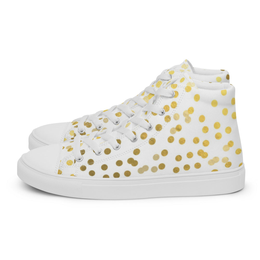 Princess Lauren Zilla Dots Stardust Women’s high top canvas shoes