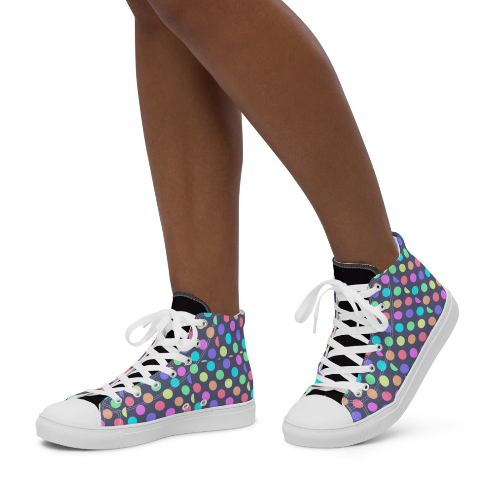 Zilla Dotz Spectrum Women’s high top canvas shoes