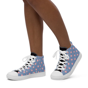 Zilla Dots Granite Women’s high top canvas shoes