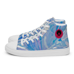 Princess Lauren Abstract Shattered Glass Women’s high top canvas shoes