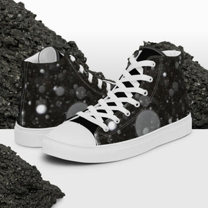 Princess Lauren Zilla Dots Black Snow Women’s high top canvas shoes