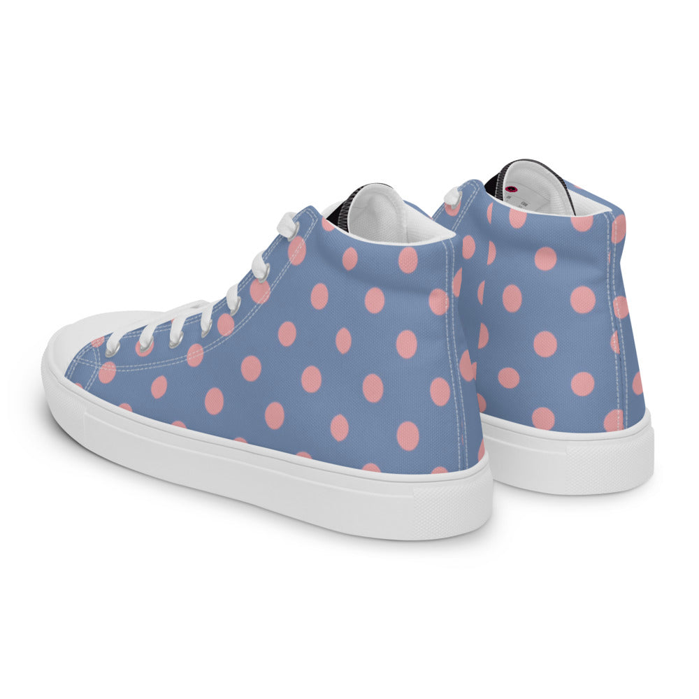 Zilla Dots Granite Women’s high top canvas shoes
