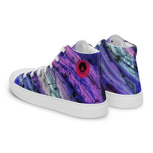 Abstract Andromeda Women’s high top canvas shoes