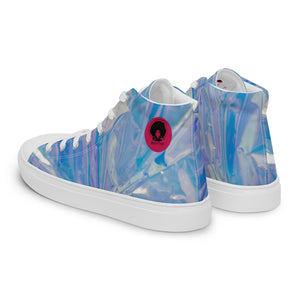 Princess Lauren Abstract Shattered Glass Women’s high top canvas shoes
