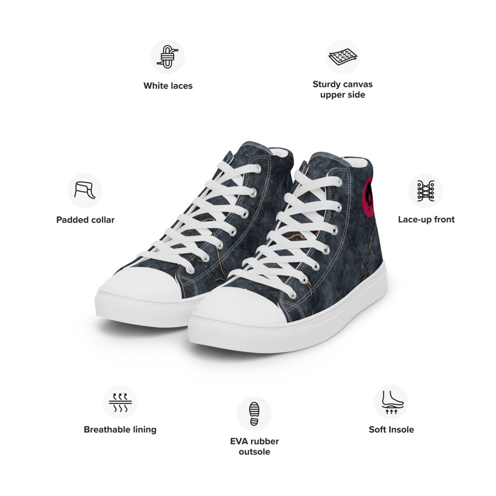 Princess Lauren Marble Women’s high top canvas shoes