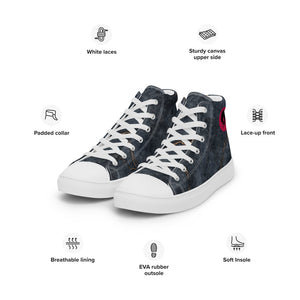 Princess Lauren Marble Women’s high top canvas shoes