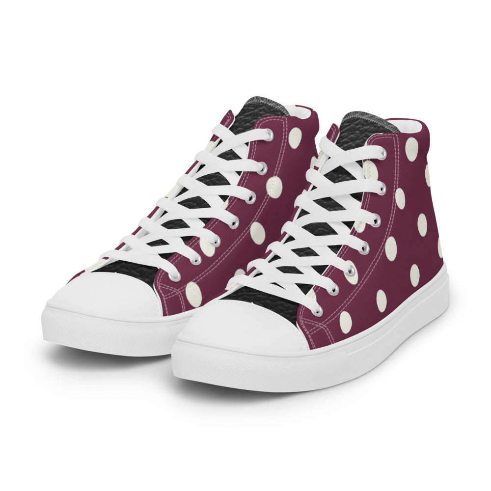 Princess Lauren Plum Glory Women’s high top canvas shoes
