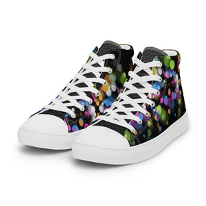 Princess Lauren Black Bubbles Women’s high top canvas shoes