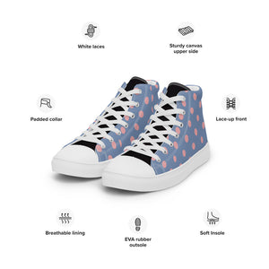 Zilla Dots Granite Women’s high top canvas shoes