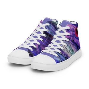 Abstract Andromeda Women’s high top canvas shoes