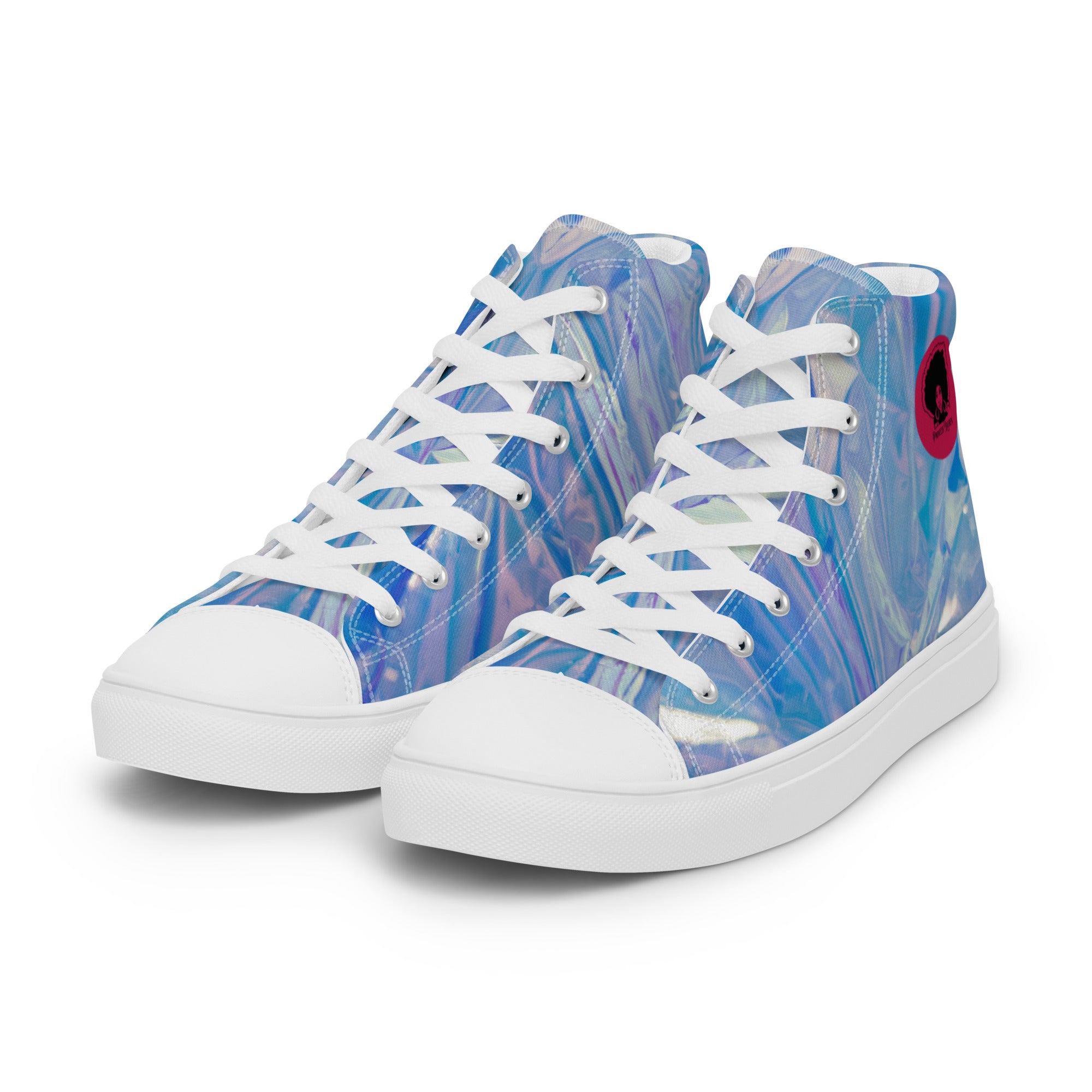 Princess Lauren Abstract Shattered Glass Women’s high top canvas shoes