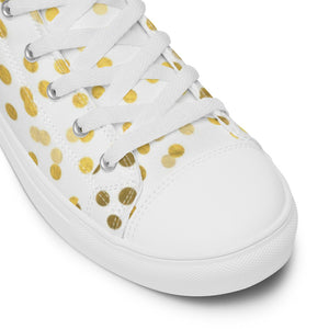 Princess Lauren Zilla Dots Stardust Women’s high top canvas shoes