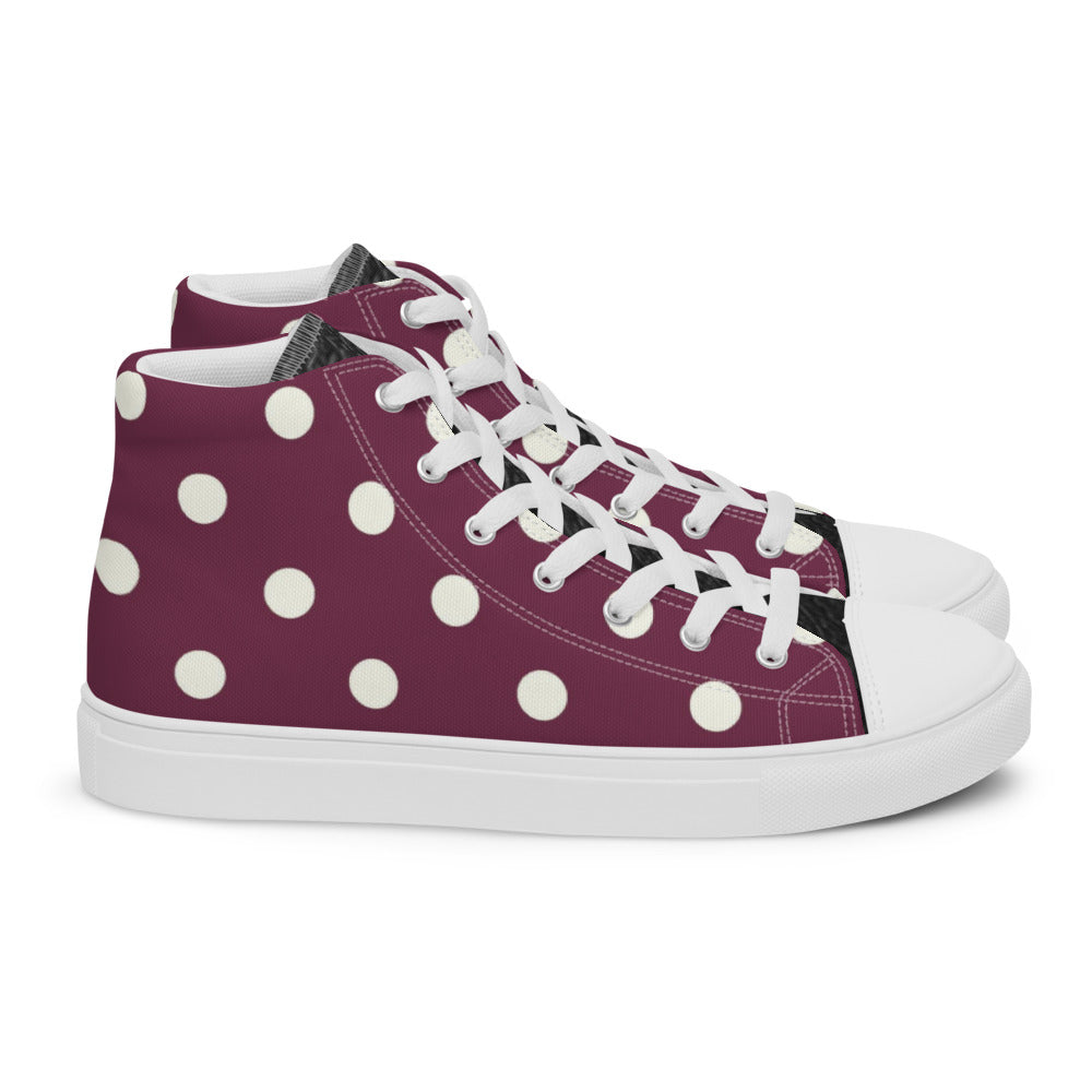 Princess Lauren Plum Glory Women’s high top canvas shoes