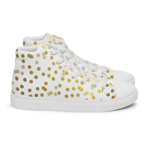 Princess Lauren Zilla Dots Stardust Women’s high top canvas shoes