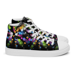 Princess Lauren Black Bubbles Women’s high top canvas shoes