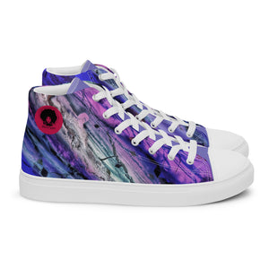 Abstract Andromeda Women’s high top canvas shoes