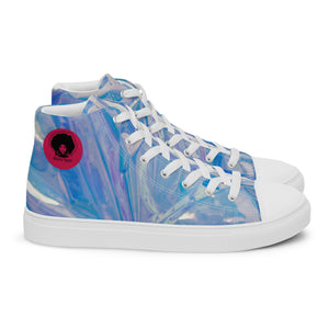 Princess Lauren Abstract Shattered Glass Women’s high top canvas shoes