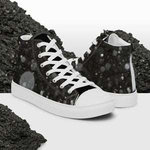 Princess Lauren Zilla Dots Black Snow Women’s high top canvas shoes