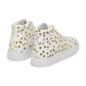 Princess Lauren Zilla Dots Stardust Women’s high top canvas shoes