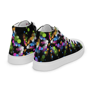 Princess Lauren Black Bubbles Women’s high top canvas shoes