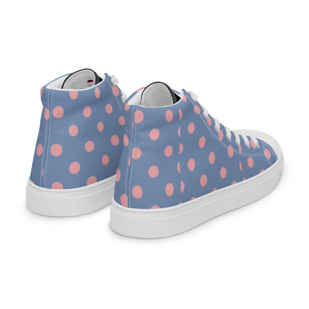 Zilla Dots Granite Women’s high top canvas shoes