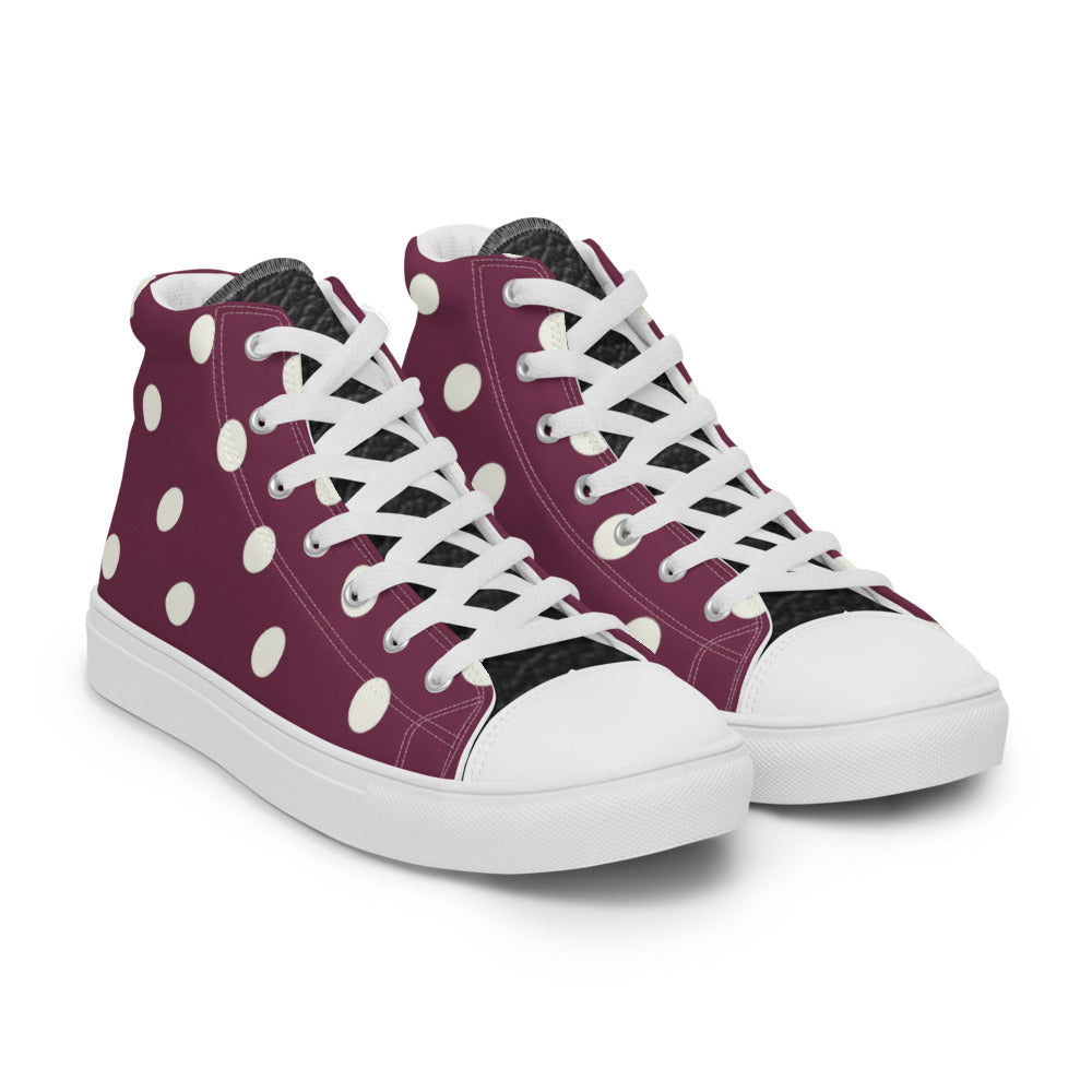 Princess Lauren Plum Glory Women’s high top canvas shoes