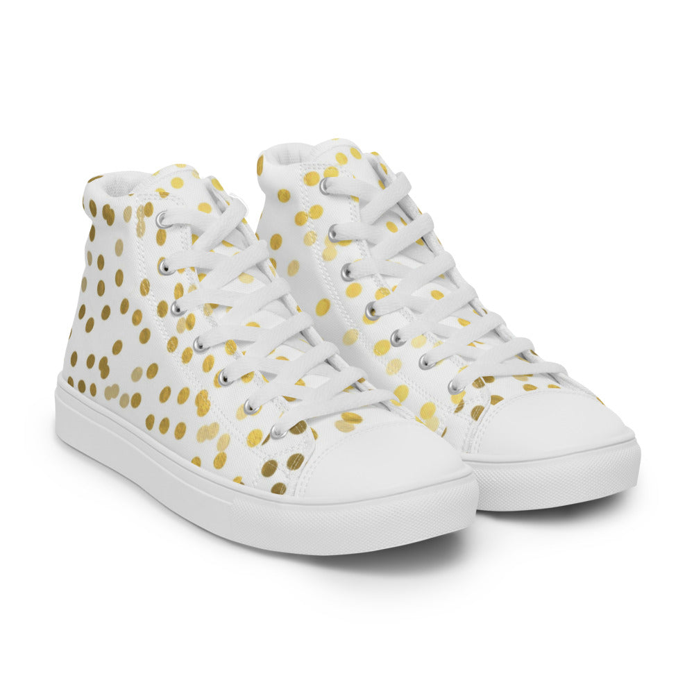 Princess Lauren Zilla Dots Stardust Women’s high top canvas shoes