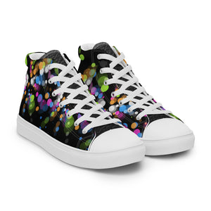 Princess Lauren Black Bubbles Women’s high top canvas shoes