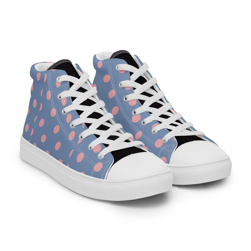 Zilla Dots Granite Women’s high top canvas shoes