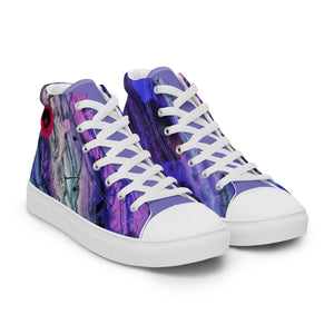 Abstract Andromeda Women’s high top canvas shoes