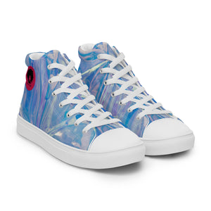 Princess Lauren Abstract Shattered Glass Women’s high top canvas shoes
