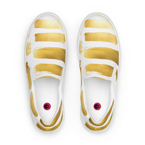 Princess Lauren Golden Women’s slip-on canvas shoes
