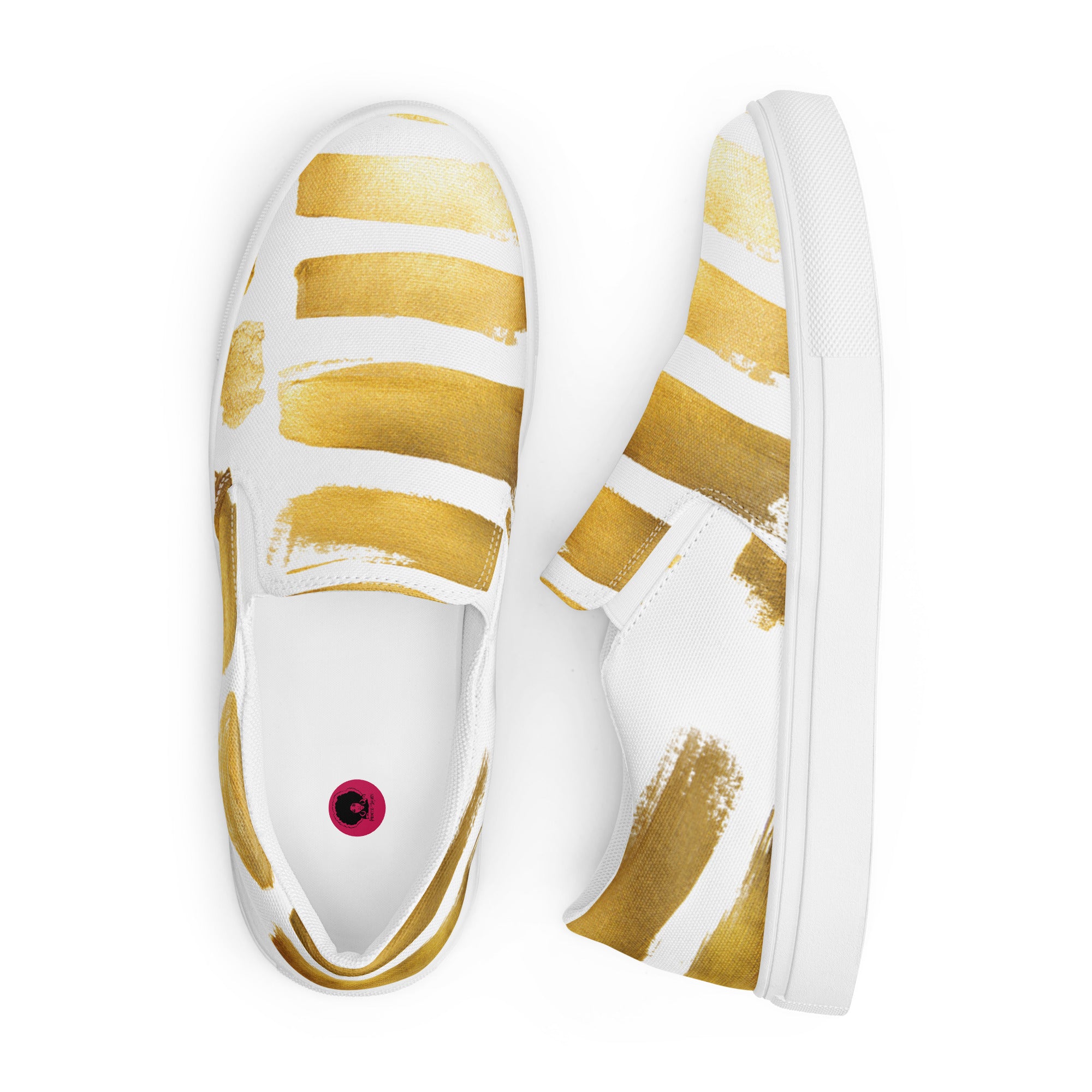Princess Lauren Golden Women’s slip-on canvas shoes