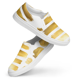 Princess Lauren Golden Women’s slip-on canvas shoes