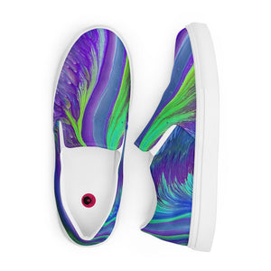 Abstract Safari Women’s slip-on canvas shoes