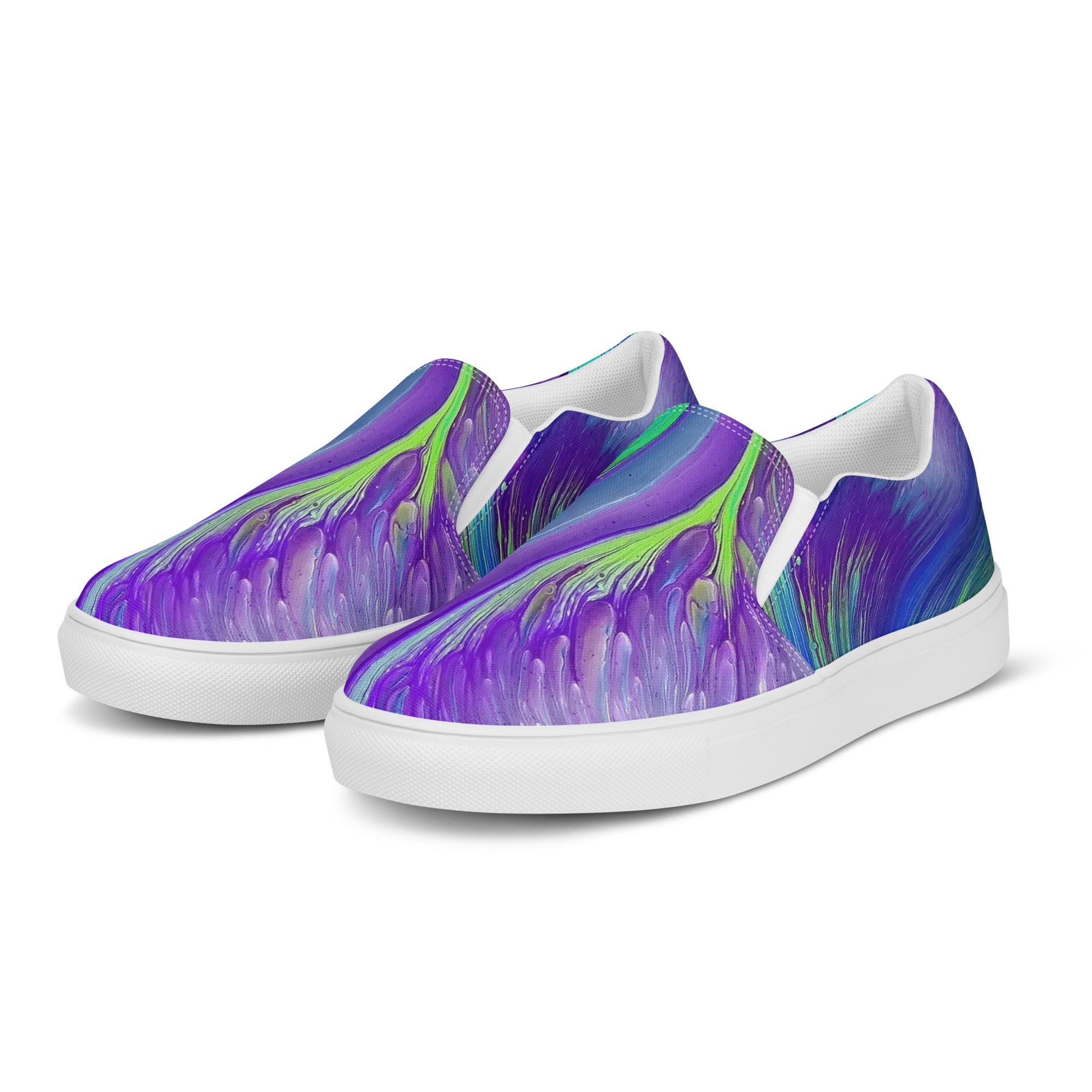 Abstract Safari Women’s slip-on canvas shoes