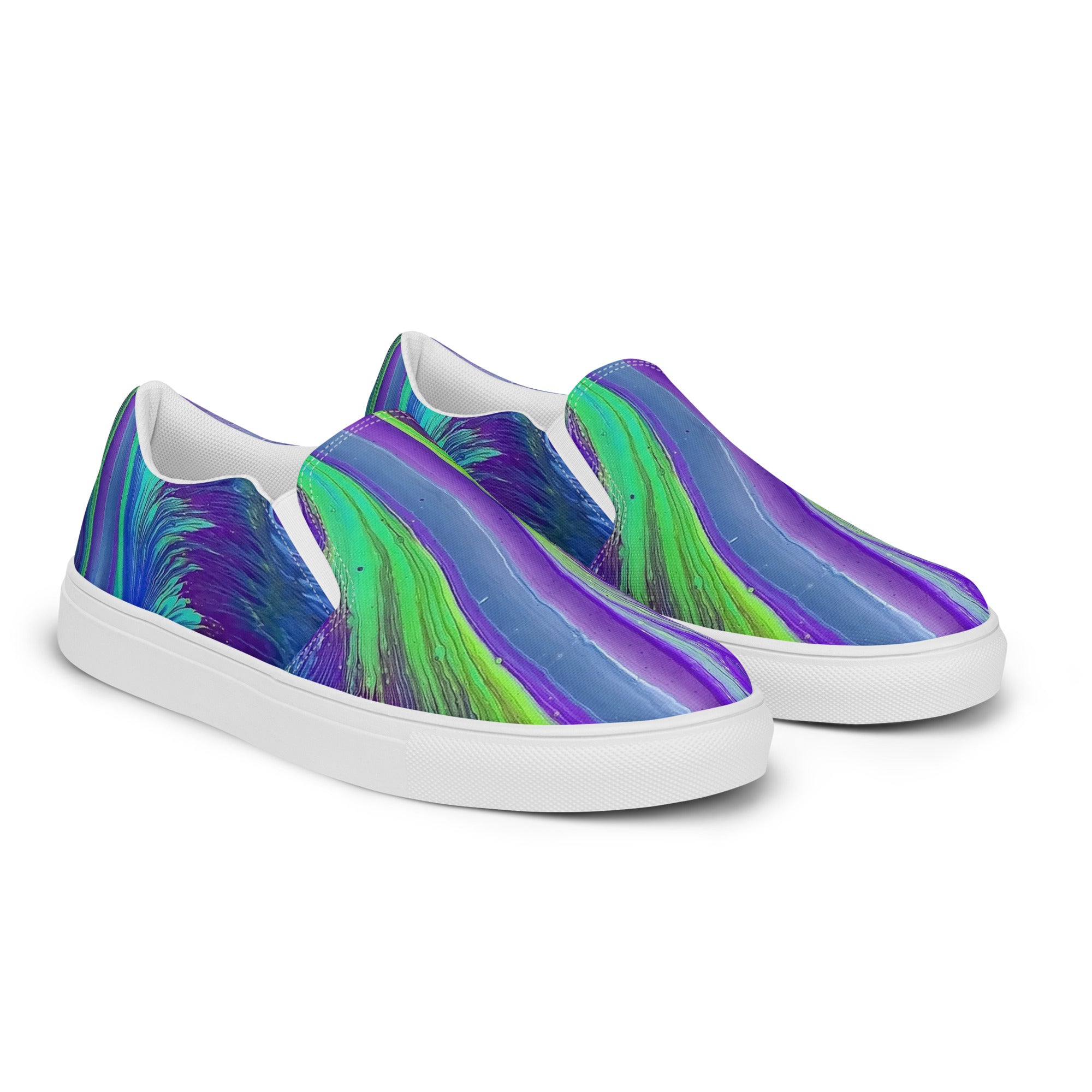 Abstract Safari Women’s slip-on canvas shoes